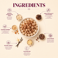 Dark Cacao Makhana - Roasted Lotus Seeds in Rich Dark Chocolate